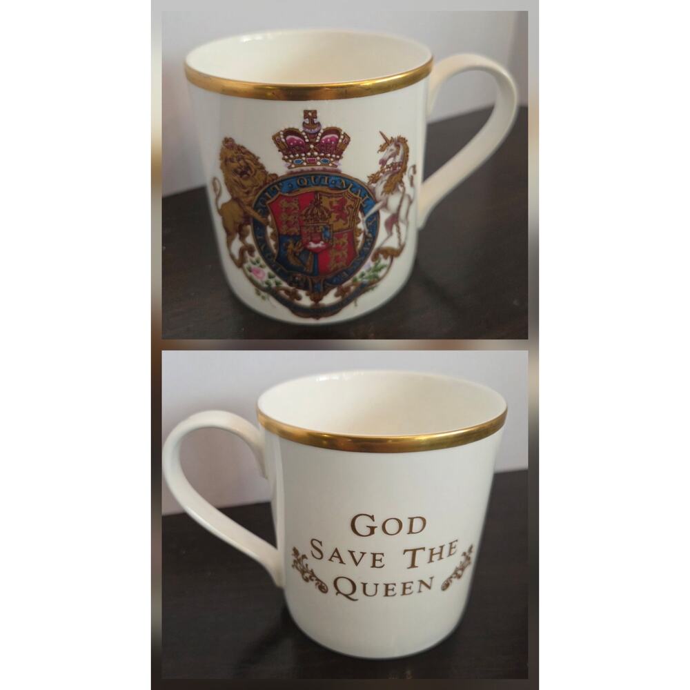 The Royal Collection God Save The Queen Cup English Fine Bone China